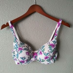 Victoria's Secret Bra Lined Demi 32DD Rhinestones